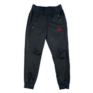 Nike Men's AJ XI Fleece Pant Black/Gym Red 777496-010 Large Therma-Fit 72-10‎